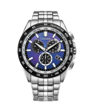 Vyriškas Sportinis Japoniškas Elektroninis, Solar Rodyklinis Watch Alarm CITIZEN CB5874-81L Violetinis Dial 43mm
