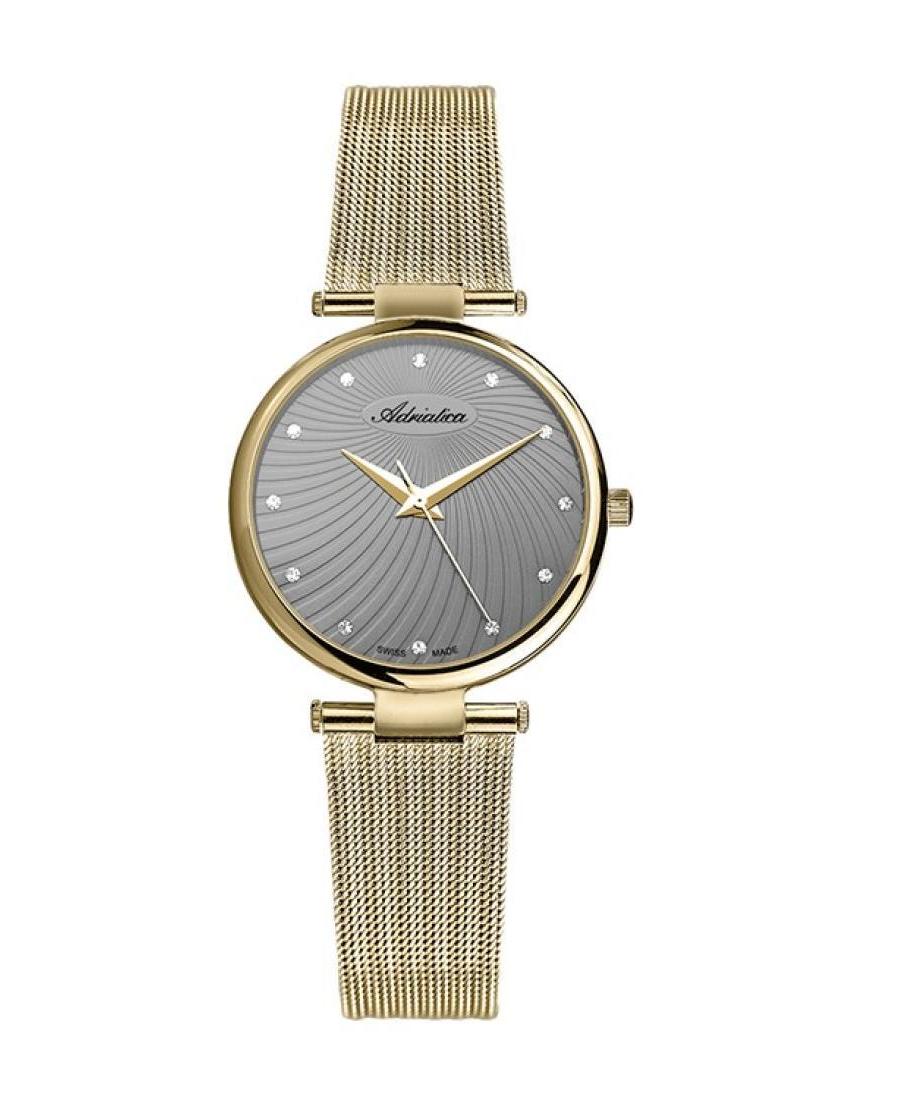 Women Classic Analog Swiss Quartz Watch ADRIATICA Silver color Dial A3689.1147Q
