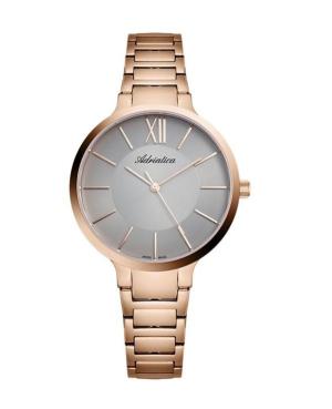 Women Classic Analog Swiss Quartz Watch ADRIATICA Silver color Dial A3571.9167Q