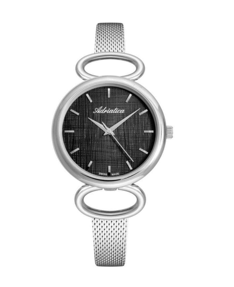 Women Classic Analog Swiss Quartz Watch ADRIATICA Silver color Dial 34mm A3708.5116Q