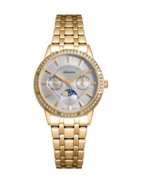 Women Classic Analog Swiss Quartz Watch ADRIATICA Gold color Dial 34mm A3601.1117QFZ