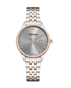 Women Classic Analog Swiss Quartz Watch ADRIATICA Silver color Dial 34mm A3547.R187Q