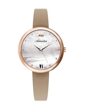 Women Classic Analog Swiss Quartz Watch ADRIATICA Weiß Dial 37mm A3632.9V8FQ
