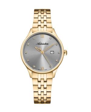 Women Classic Analog Swiss Quartz Watch ADRIATICA Silver color Dial 34mm A3547.1187Q
