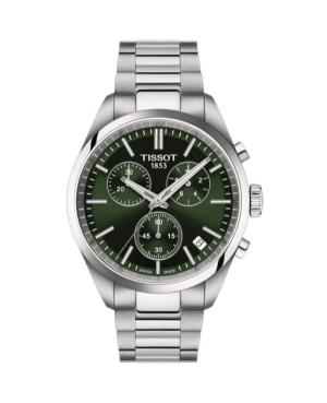 Men Classic Swiss Quartz Analog Watch Chronograph TISSOT T150.417.11.091.00 Green Dial 40mm