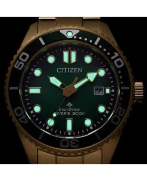 Mężczyźni Diver Japonia bateria słoneczna analogowe Zegarek CITIZEN BN0262-59W Zielony Wybierz 41mm image 3