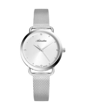 Kobiety Classic Analog Szwajcar kwarcowy Zegarek ADRIATICA Srebrna Wybierz 33mm A3730.5143Q