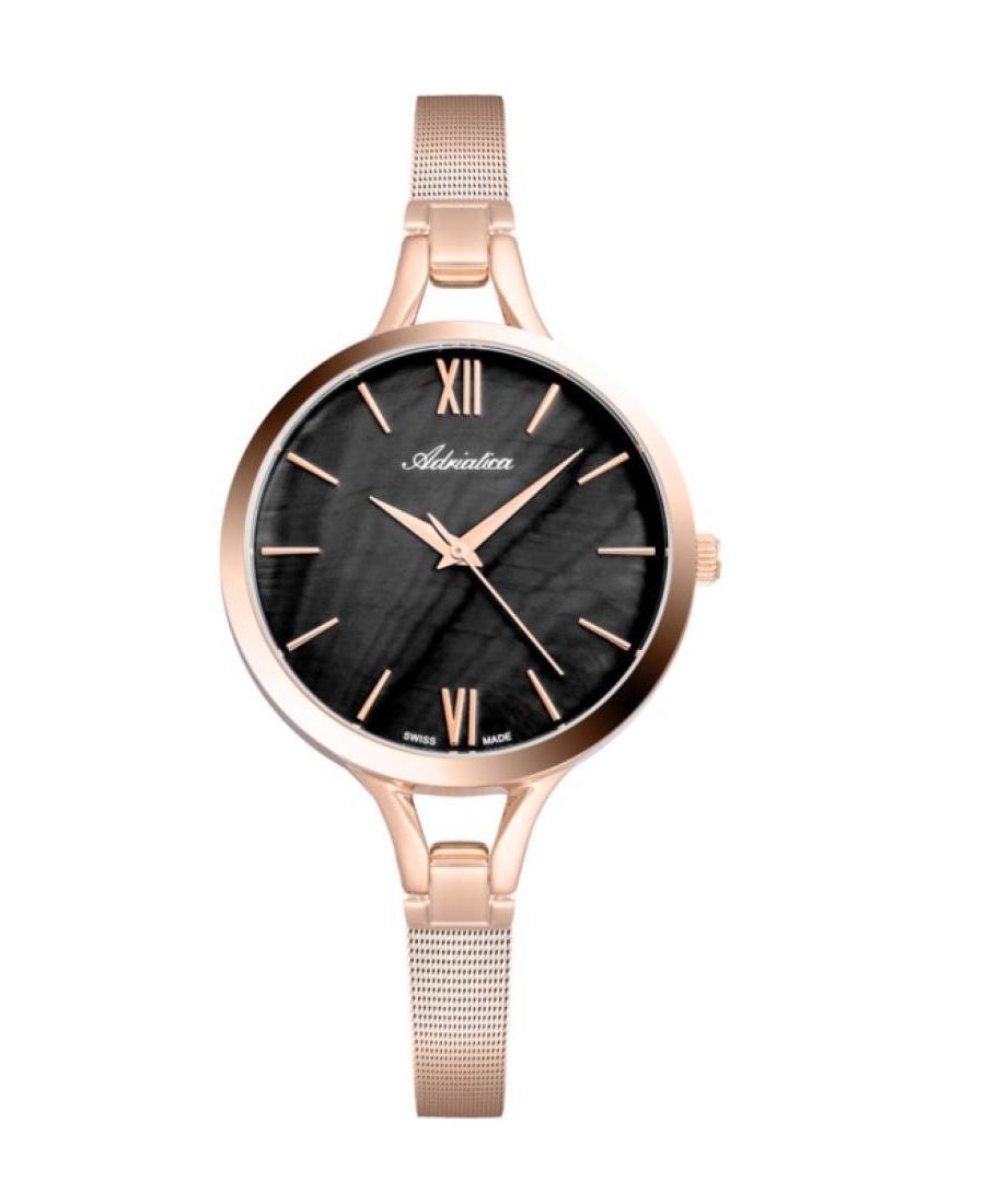 Women Classic Analog Swiss Quartz Watch ADRIATICA Black Dial 30mm A3739.916MQ
