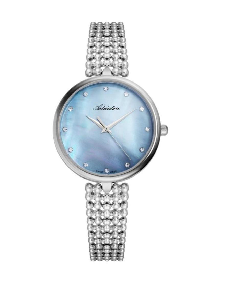 Women Classic Analog Swiss Quartz Watch ADRIATICA Silver color Dial 33mm A3731.514KQ