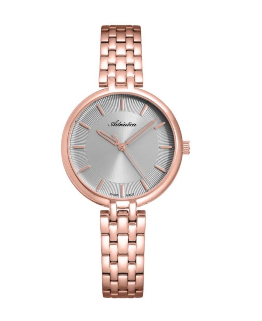 Moteriškas Classic Analog Swiss Kvarcinis Watch ADRIATICA Silver color Dial 32.1mm A3763.9117Q