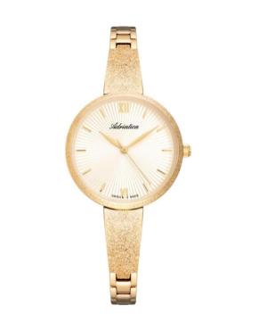 Women Classic Analog Swiss Quartz Watch ADRIATICA Gold color Dial 30mm A3749.1161Q