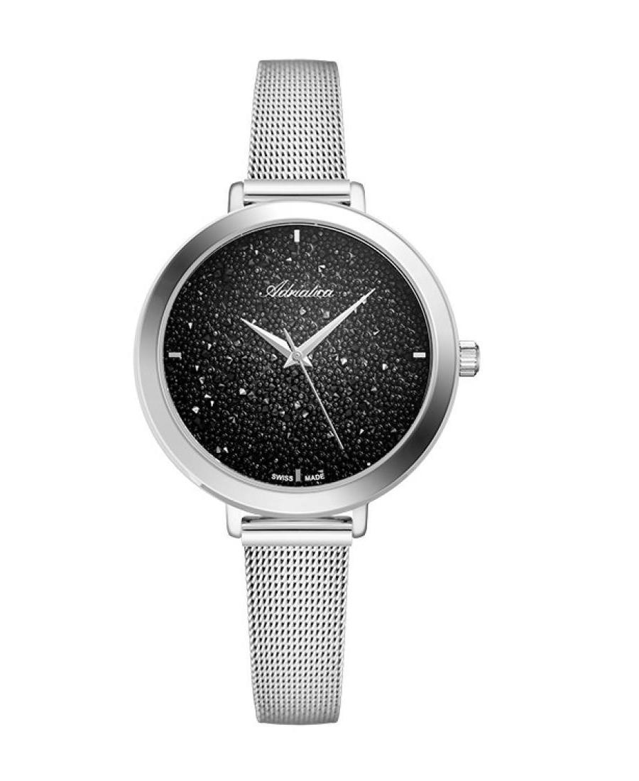 Women Classic Analog Klasické Swiss Quartz Watch ADRIATICA Černá Dial 36mm A3787.5116Q