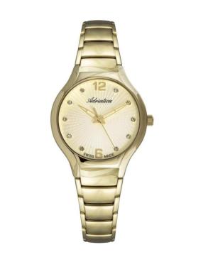 Women Classic Analog Swiss Quartz Watch ADRIATICA Gold color Dial A3798.1171Q
