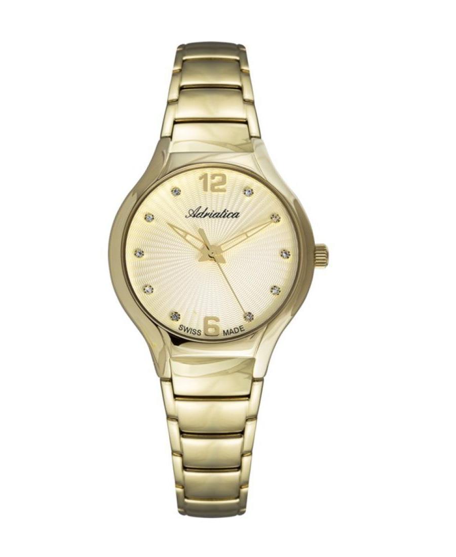 Moteriškas Classic Analog Swiss Kvarcinis Watch ADRIATICA Gold color Dial 33mm A3798.1171Q