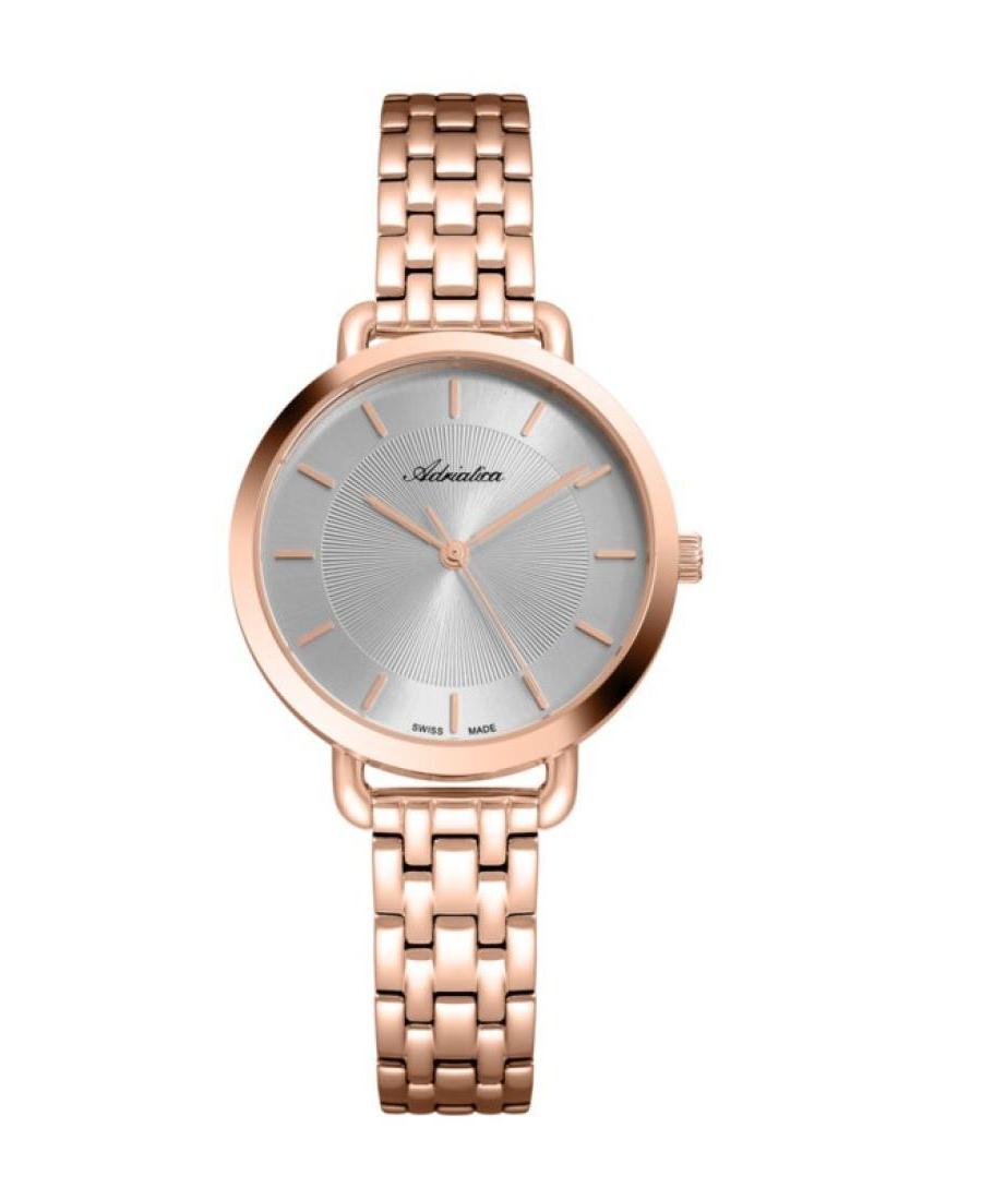 Moteriškas Classic Analog Swiss Kvarcinis Watch ADRIATICA Silver color Dial 33mm A3766.9117Q