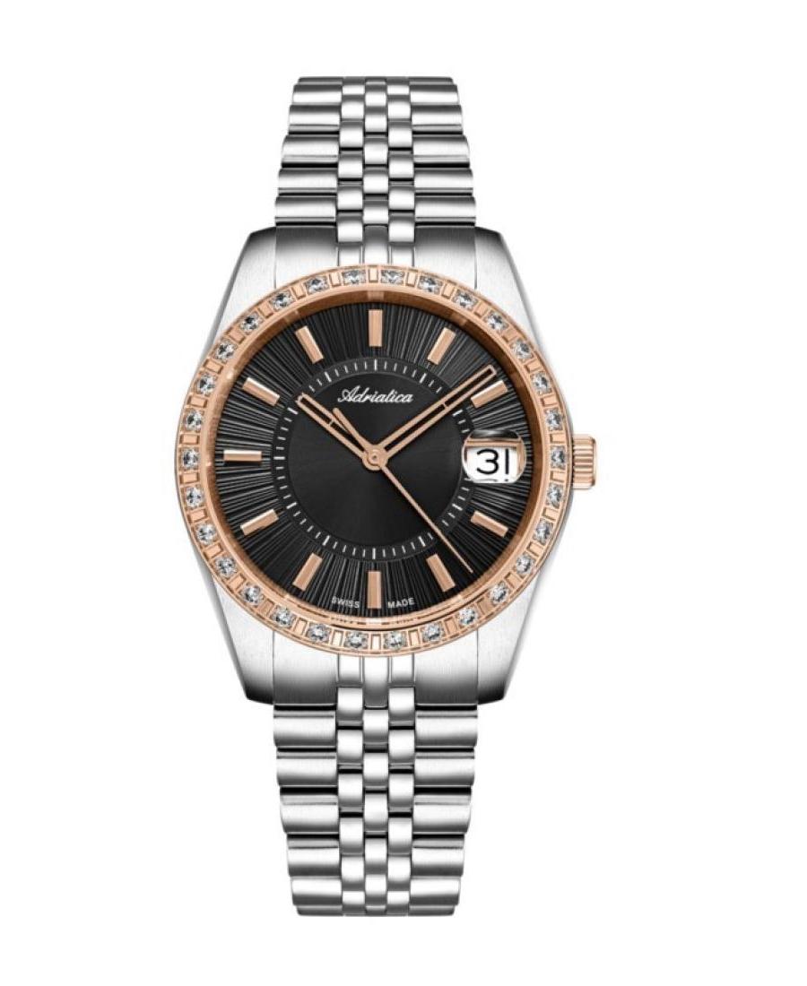Kobiety Classic Analog Szwajcar kwarcowy Zegarek ADRIATICA Czarny Wybierz 36mm A3801.R116QZ2