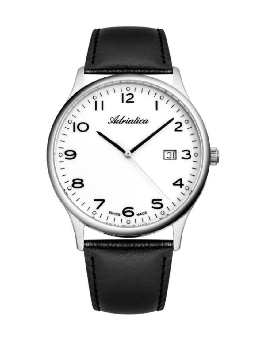 Vyriškas Classic Analog Swiss Kvarcinis Watch ADRIATICA Sidabras Dial 41mm A1293.5223Q
