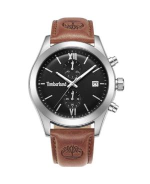 Men Klasické Quartz Analog Watch Chronograph TIMBERLAND TDWGC0075201 Černá Dial 44mm