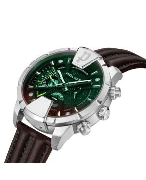 Men Fashion Quartz Analog Watch POLICE PEWJF2203705 Zelená Dial 48mm image 3