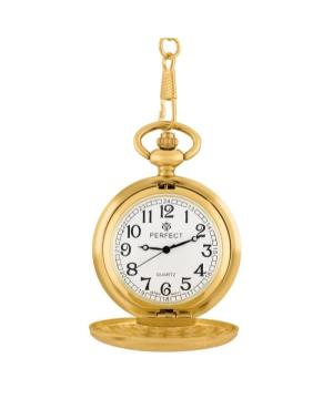 Men Classic Quartz Watch PERFECT A10-GOLD White Dial 46mm