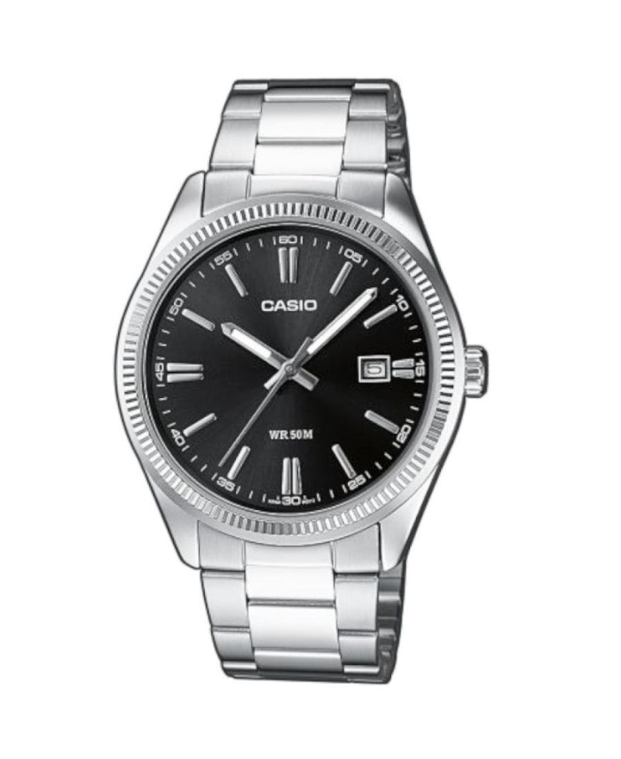 Мужские Классические Японские Кварцевые Аналоговый Часы CASIO MTP-1302PD-1A1VEF Черный Циферблат 38mm