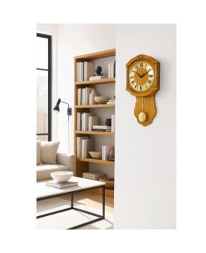 ADLER 20311O Quartz Wall Clock Wood Oak image 2