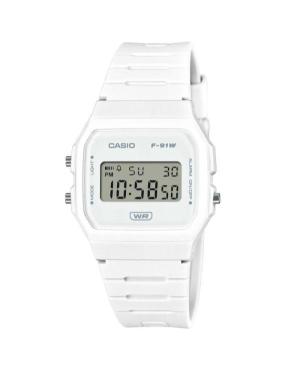 Men Sports Japan Quartz Digital Watch Alarm CASIO F-91WB-7AEF Silver color Dial 34mm