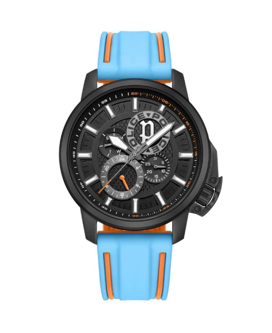 Men Fashion Quartz Analog Watch POLICE PEWJQ0005104 Black Dial 44mm