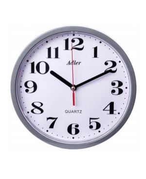 ADLER 30019 GREY Quartz Wall Clock Gray Plastic Pilkas