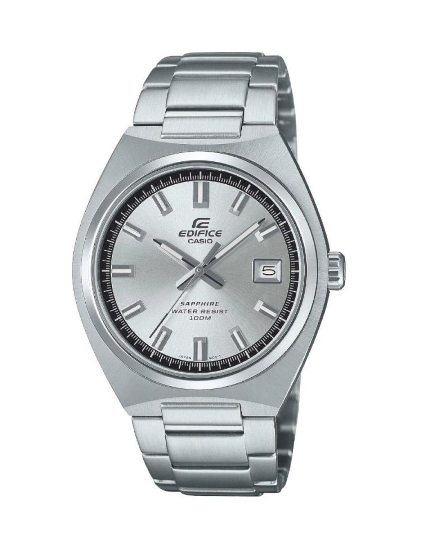 Men Klasické Japan Quartz Analog Watch CASIO EFB-109D-7AVEF Silver Dial 40mm