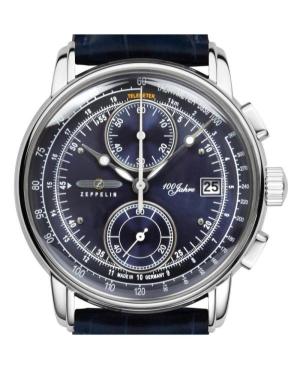 Men Quartz Analog Watch Chronograph ZEPPELIN 8670-3 Modrá Dial 42mm image 1