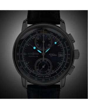 Men Quartz Analog Watch Chronograph ZEPPELIN 8670-3 Modrá Dial 42mm image 3