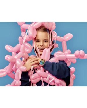 Детские часы Kids Vibe 4G Pink Спортивные Многофункциональные Фешн Умные часы GARETT Кварцевые Черный Циферблат изображение 1