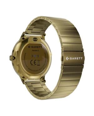 Men Fashion Sports Functional Smart watch Quartz Digital Watch GARETT Verona 2 Glow Gold Solid steel Černá Dial 43mm image 6