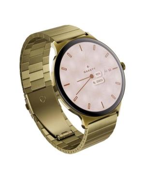 Men Fashion Sports Functional Smart watch Quartz Digital Watch GARETT Verona 2 Glow Gold Solid steel Černá Dial 43mm image 9