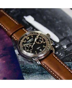 Men Quartz Analog Watch Chronograph ZEPPELIN 7674-3 Černá Dial 42mm image 2