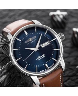 Mężczyźni automatyczny analogowe Zegarek ZEPPELIN 8466-3 Niebieska Wybierz 40mm image 4