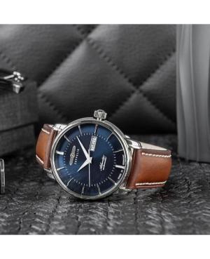 Mężczyźni automatyczny analogowe Zegarek ZEPPELIN 8466-3 Niebieska Wybierz 40mm image 6