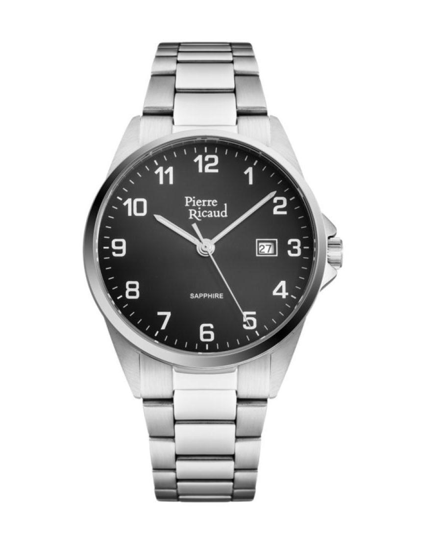 Men Classic Analog Quartz Watch PIERRE RICAUD Black Dial 40mm P60022.5124Q