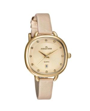 Женские Классические Fashion Кварцевые Аналоговый Часы JORDAN KERR P9007/IPG/CREAMY Золотой цвет Циферблат 30mm