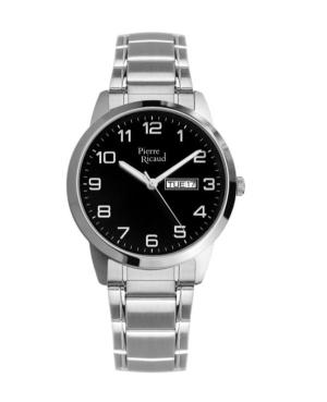Мужские Классические Аналоговые Кварцевые Часы PIERRE RICAUD Черный Циферблат 40mm P15477.5124Q