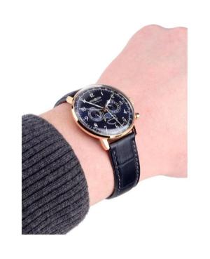Men Klasické Quartz Analog Watch ZEPPELIN 7038-3 Modrá Dial 40mm image 1