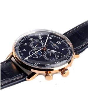 Men Klasické Quartz Analog Watch ZEPPELIN 7038-3 Modrá Dial 40mm image 4