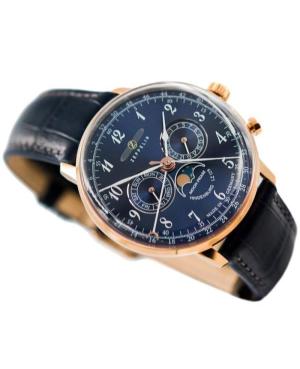 Men Klasické Quartz Analog Watch ZEPPELIN 7038-3 Modrá Dial 40mm image 5