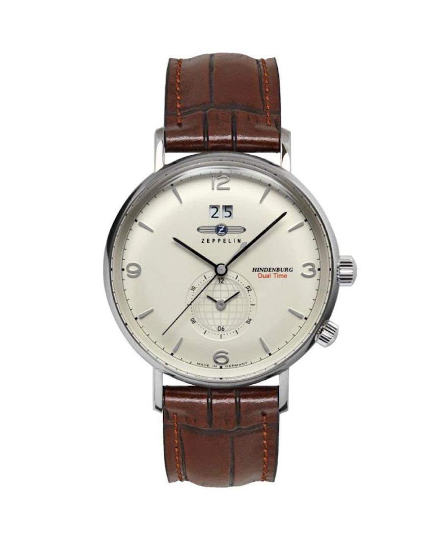 Men Klassisch Quartz Analog Watch ZEPPELIN 8044-5 Silver Dial 41mm