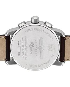 Mężczyźni kwarcowy analogowe Zegarek Chronograf ZEPPELIN 7674-6 Piasek Wybierz 42mm image 3