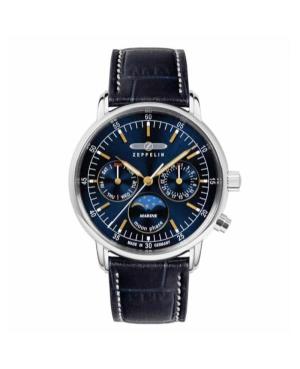 Women Classic Quartz Analog Watch ZEPPELIN 8635-3 Blue Dial 36mm