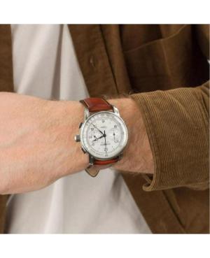 Men Quartz Analog Watch Chronograph ZEPPELIN 8676-1 Silver Dial 43mm image 1