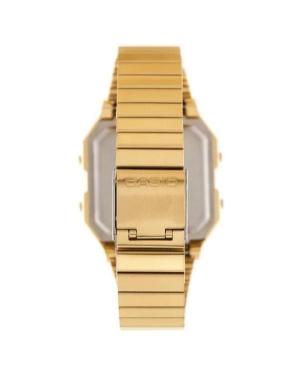 Women Functional Japan Quartz Digital Watch Alarm CASIO A130WEG-9AEF Gold color Dial image 6