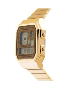 Women Functional Japan Quartz Digital Watch Alarm CASIO A130WEG-9AEF Gold color Dial image 7
